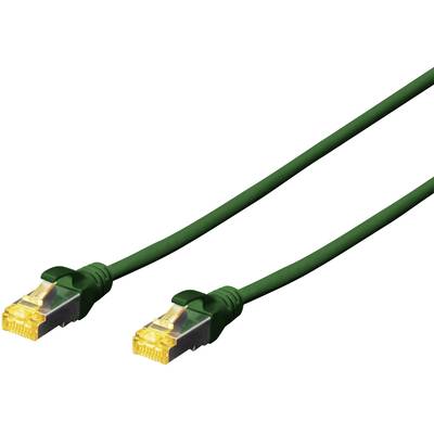 RJ45 Hálózat Csatlakozókábel CAT 6A S/FTP 25.00 cm Zöld Halogénmentes, sodort érpár, Védővel, Lángálló Digitus RJ45 Hálózat Csatlakozókábel CAT 6A S/FTP 25.00 cm Zöld Halogénmentes, sodort érpár, Védővel, Lángálló Digitus