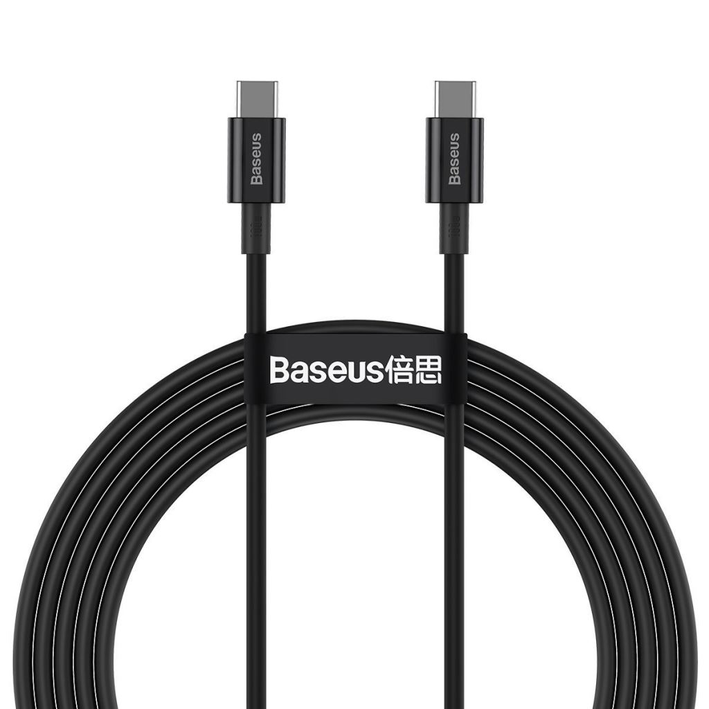 Baseus Superior sorozatú USB-C-USB-C kábel, 100 W, 2m, fekete (CATYS-C01) Baseus Superior sorozatú USB-C-USB-C kábel, 100 W, 2m, fekete (CATYS-C01)