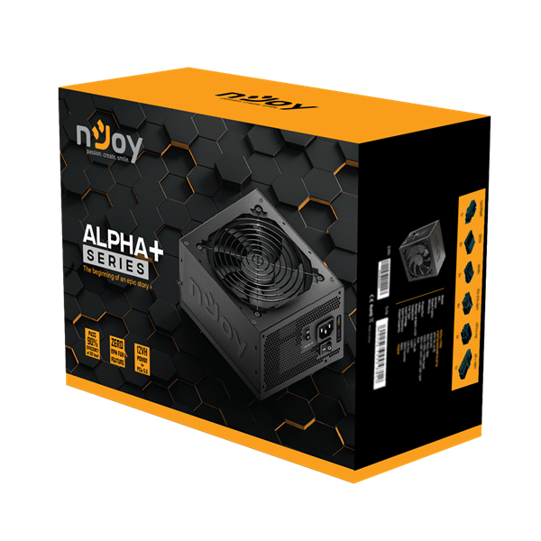 NJOY 750W  Alpha+ 750  80 Plus Gold Moduláris Aktív PFC 12cm Tápegység 