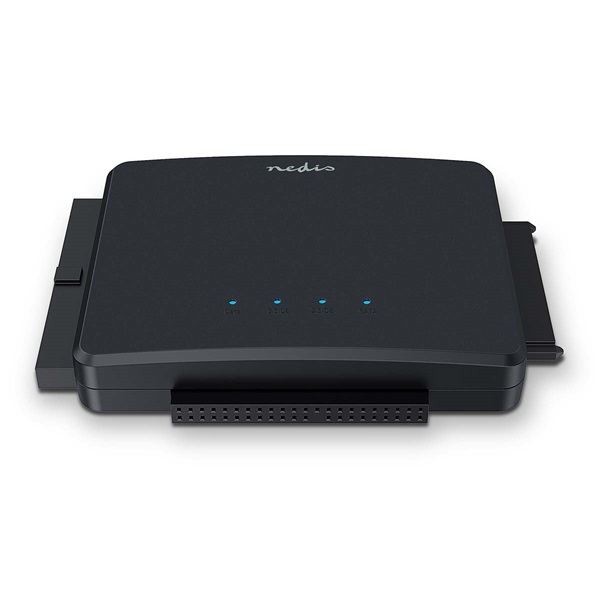 Nedis HDADIS110BK HDD / SSD dokkoló, USB 3.2 Gen1, 2,5 / 3,5", IDE + SATA
