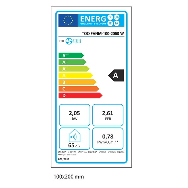 TOO FANM-100-2050 W ALASKA   hűt távirányító beépítő keret 2050W mobil klíma