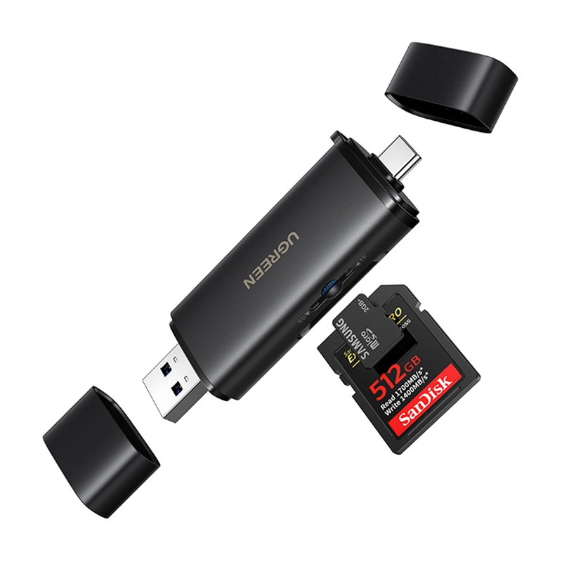 Ugreen CM803 USB-C/USB-A 2 az 1-ben kártyaolvasó