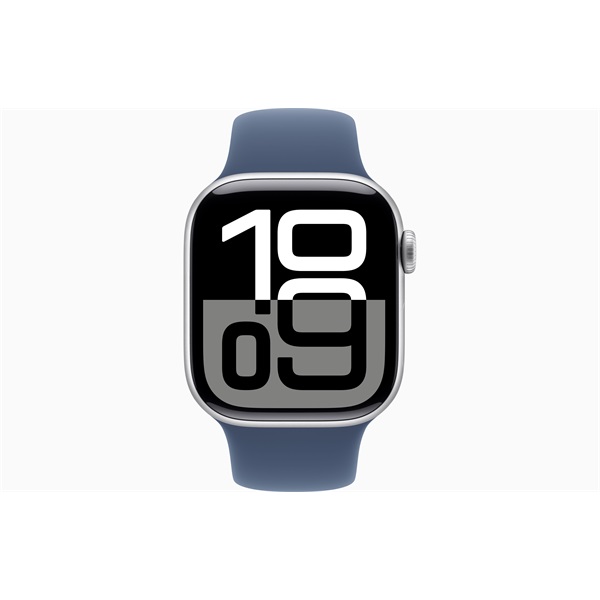 Apple Watch S10 GPS (42mm) ezüst alumínium tok, denim sportszíj (M/L) okosóra Apple Watch S10 GPS (42mm) ezüst alumínium tok, denim sportszíj (M/L) okosóra