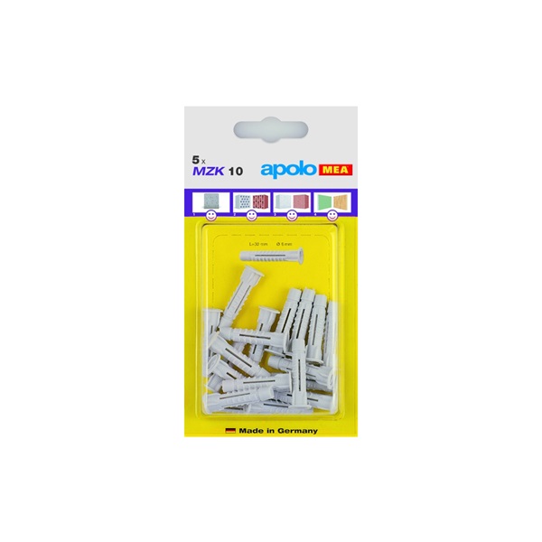 Celo MZK univerzális galléros műanyag dűbel 8x49 - 15db / bliszter Celo MZK univerzális galléros műanyag dűbel 8x49 - 15db / bliszter