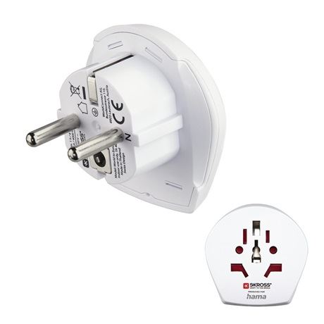 Hama Utazóadapter Európa fehér (223831)