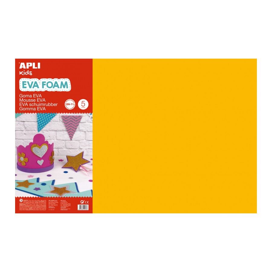 Apli "EVA foam" moosgumi 400x600mm narancssárga (12758) Apli "EVA foam" moosgumi 400x600mm narancssárga (12758)