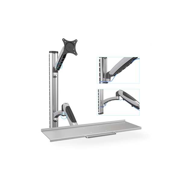 Digitus karos monitor állvány billentyűzet tartóval 17-27" 8kg (DA-90354) Digitus karos monitor állvány billentyűzet tartóval 17-27" 8kg (DA-90354)