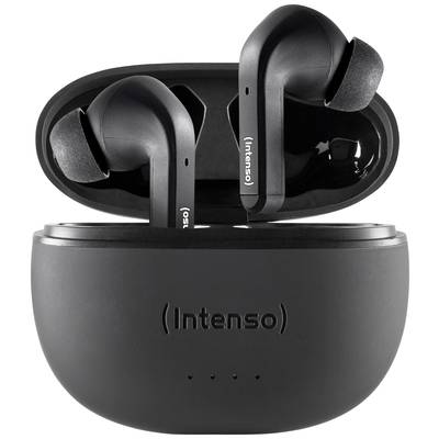 Intenso  T300A In Ear headset Bluetooth® Stereo Fekete Noise Cancelling Elemtöltés kijelzés, Headset, Töltőtok, Érintéses vezérlés (3720300)