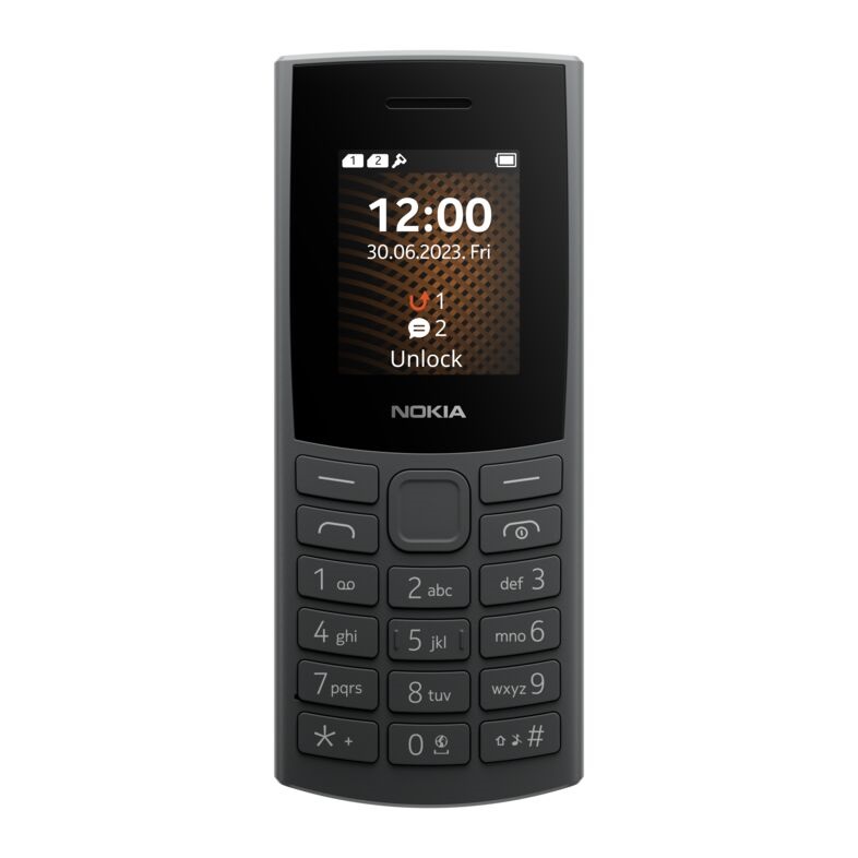 Nokia 105 4G (2023) Dual-Sim mobiltelefon fekete