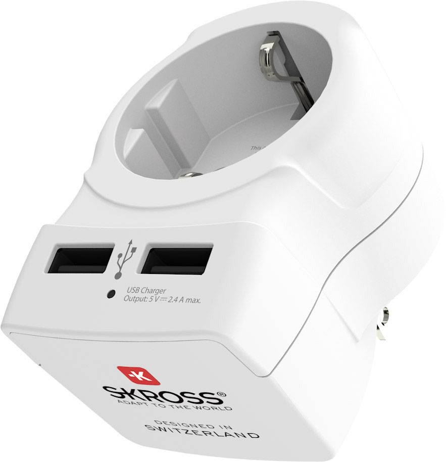 SKROSS hálózati csatlakozó átalakító-UK, beépített USB töltővel (1.500280) SKROSS hálózati csatlakozó átalakító-UK, beépített USB töltővel (1.500280)