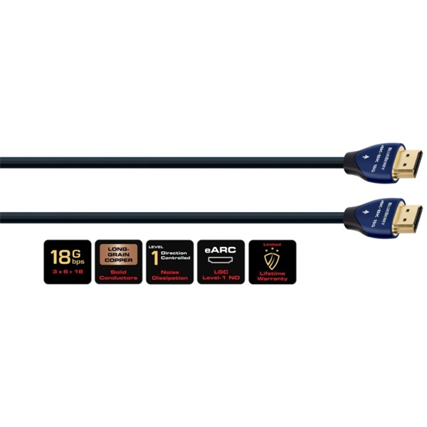 AudioQuest BlueBerry HDM18BLUE200 2m HDMI 2.1 kábel AudioQuest BlueBerry HDM18BLUE200 2m HDMI 2.1 kábel
