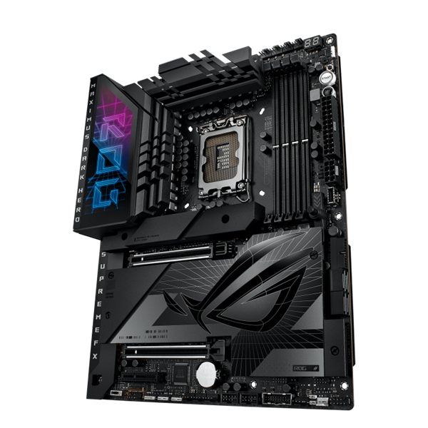 Asus Alaplap - Intel ROG MAXIMUS Z790 DARK HERO LGA1700 (Z790, ATX, 4xDDR5 8000+MHz, 4xSATA3, 5xM.2, HDMI+2xThunderbolt)