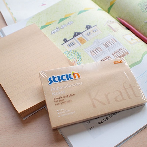Stick`N KraftNotes 76x127mm 100lap öntapadós natúr jegyzettömb Stick`N KraftNotes 76x127mm 100lap öntapadós natúr jegyzettömb