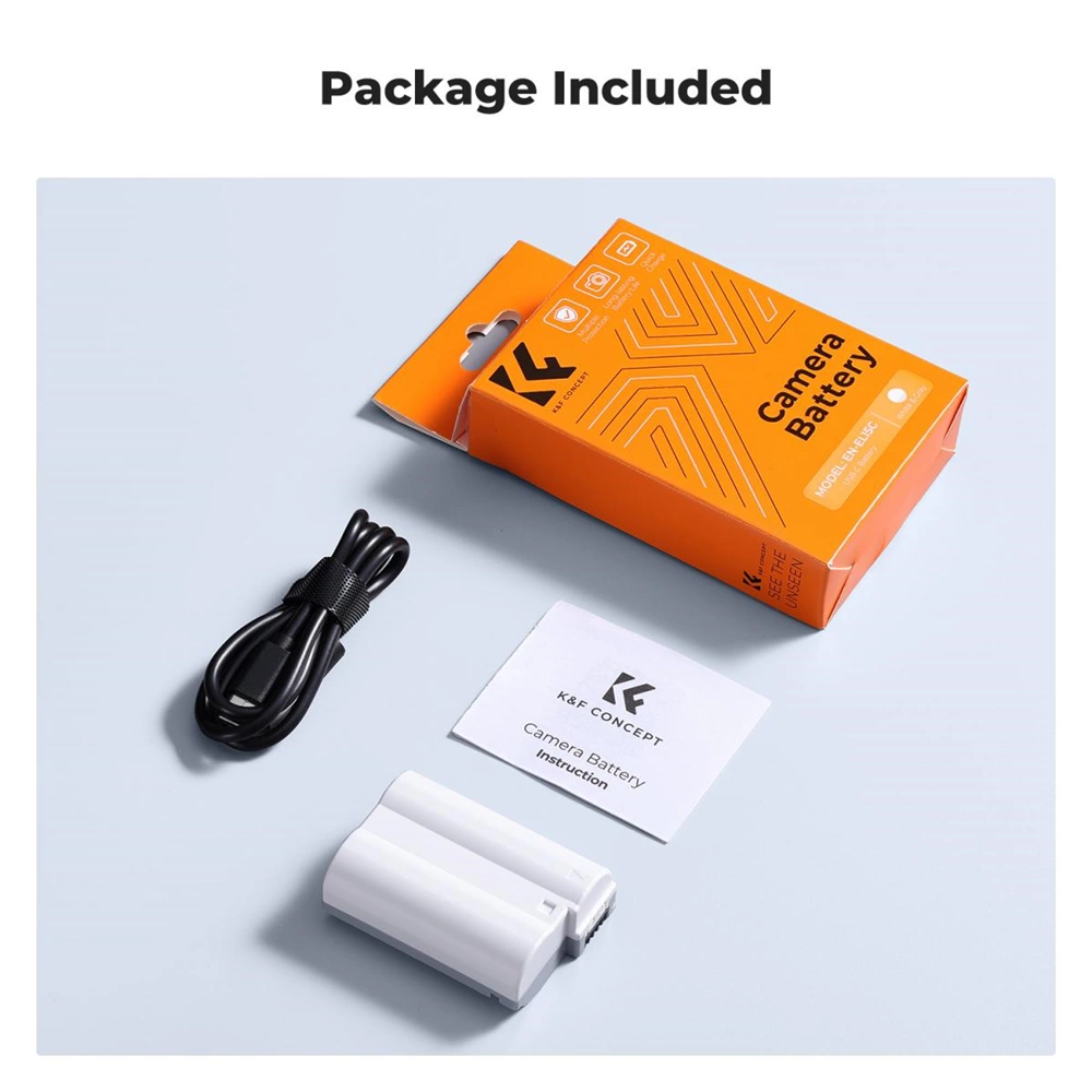 K&F Concept EN-EL15C 2600mAh USB-C csatlakozóval akkumulátor