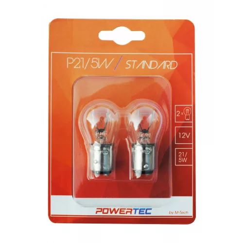 Powertec Standard BAY15d 21/5W halogén izzó 12V (biszter) (72PTZ15-02B)