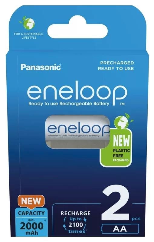 Panasonic Eneloop 1.2V AA 2000mAh akku (2db) (BK-3MCDE/2BE)