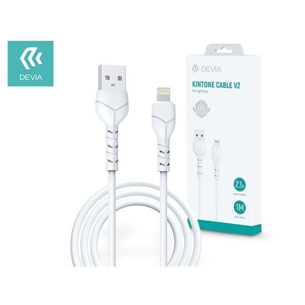 Devia Kintone V2 USB-A - Lightning adat- és töltőkábel 1m fehér (ST348686) Devia Kintone V2 USB-A - Lightning adat- és töltőkábel 1m fehér (ST348686)