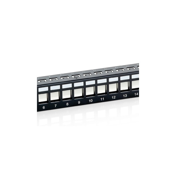 Equip 769124 24 port Cat6 1U árnyékolt Keystone Patch Panel Fekete Equip 769124 24 port Cat6 1U árnyékolt Keystone Patch Panel Fekete