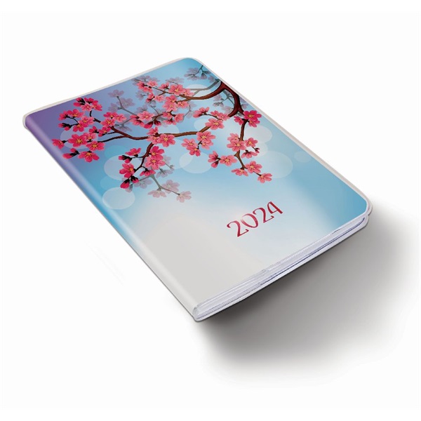 Realsystem 2025 Fiestina Light 5411-70 cseresznyevirág B6 zsebnaptár