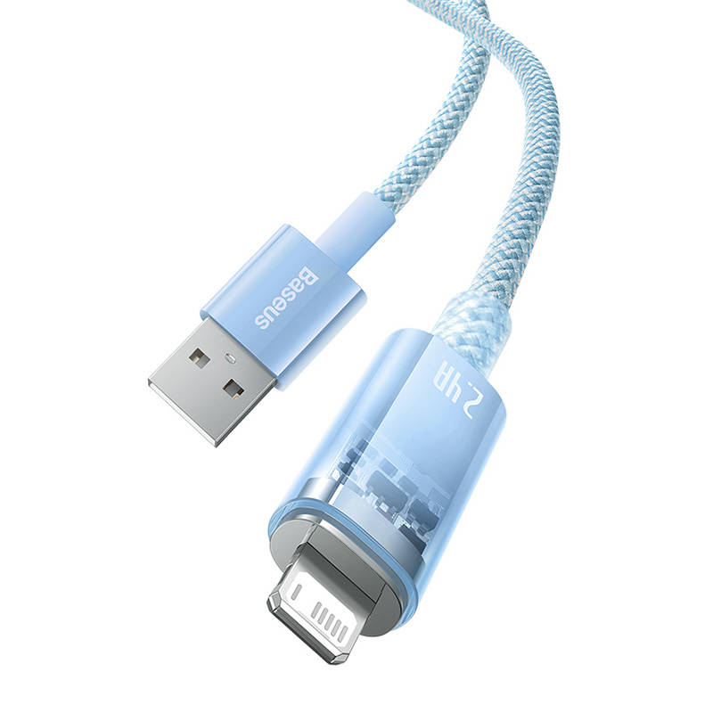 Fast Charging cable Baseus USB-A to Lightning  Explorer Series 2m, 2.4A (blue)