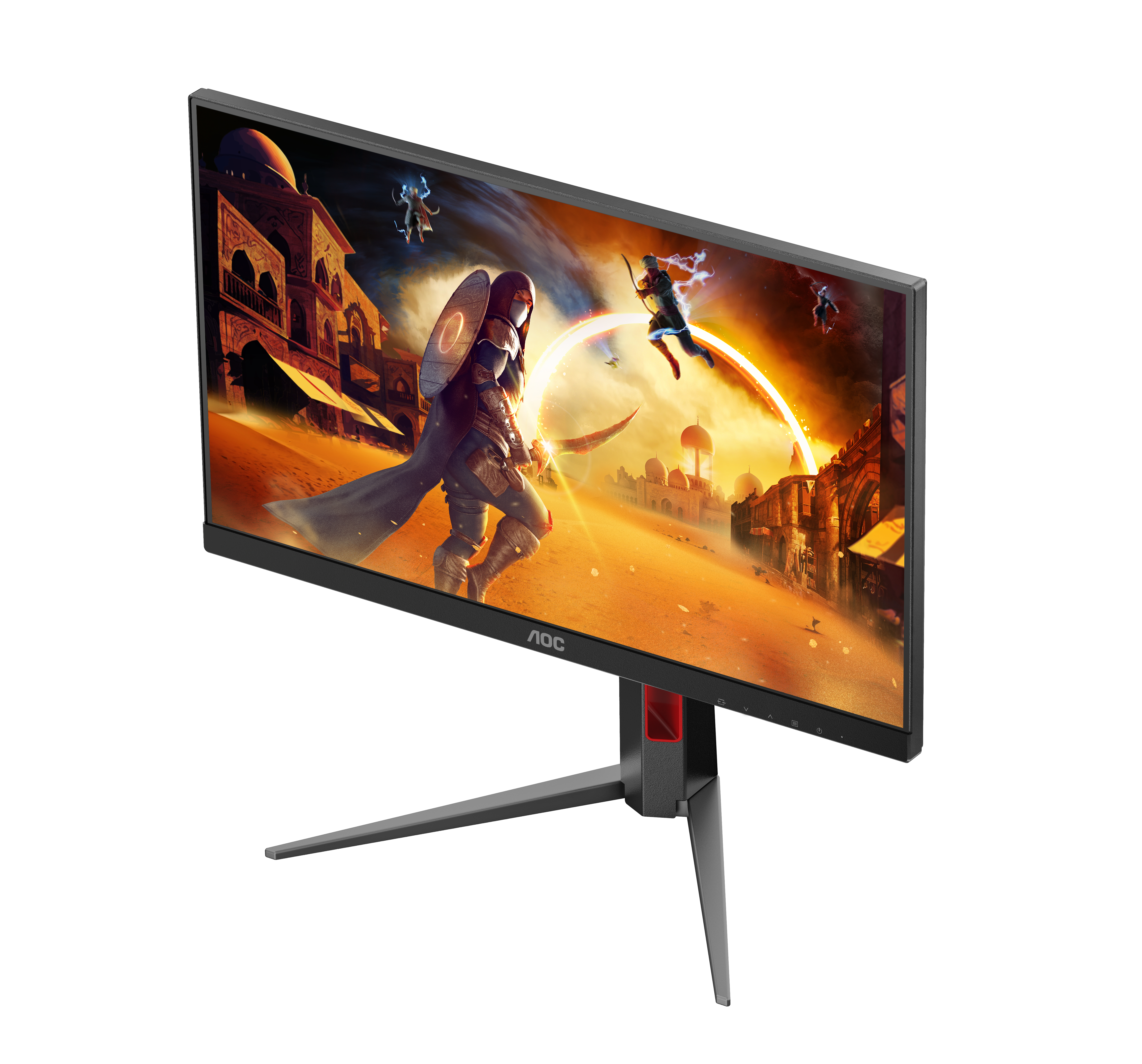 AOC 23,8" 24G4HA Monitor - 1920x1080, Full HD, LED, IPS, 200Hz, 1ms, Hangszóró, G-Sync, Pivot, Gamer, Fekete