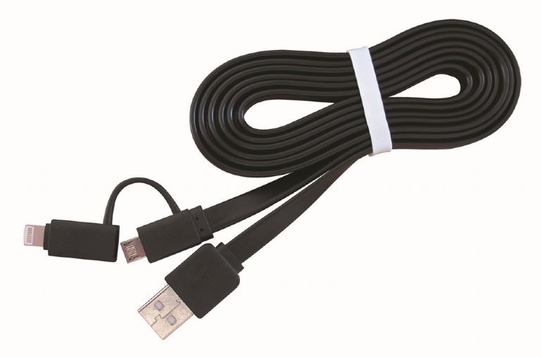 Gembird Cablexpert USB -> Micro USB + Lightning kábel 1m fekte (CC-USB2-AMLM2-1M) Gembird Cablexpert USB -> Micro USB + Lightning kábel 1m fekte (CC-USB2-AMLM2-1M)