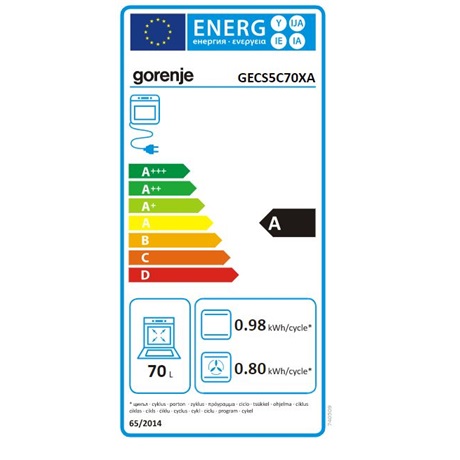 Gorenje GECS5C70XA TŰZHELY KERÁMIALAPOS