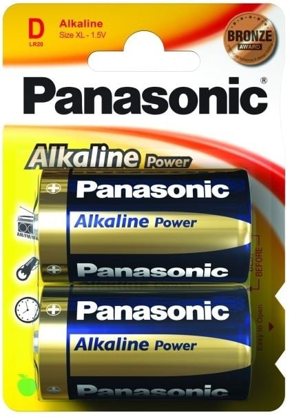 Panasonic 1.5V Alkáli D elem Alkaline Power (2db / csomag) (LR20APB/2BP) Panasonic 1.5V Alkáli D elem Alkaline Power (2db / csomag) (LR20APB/2BP)