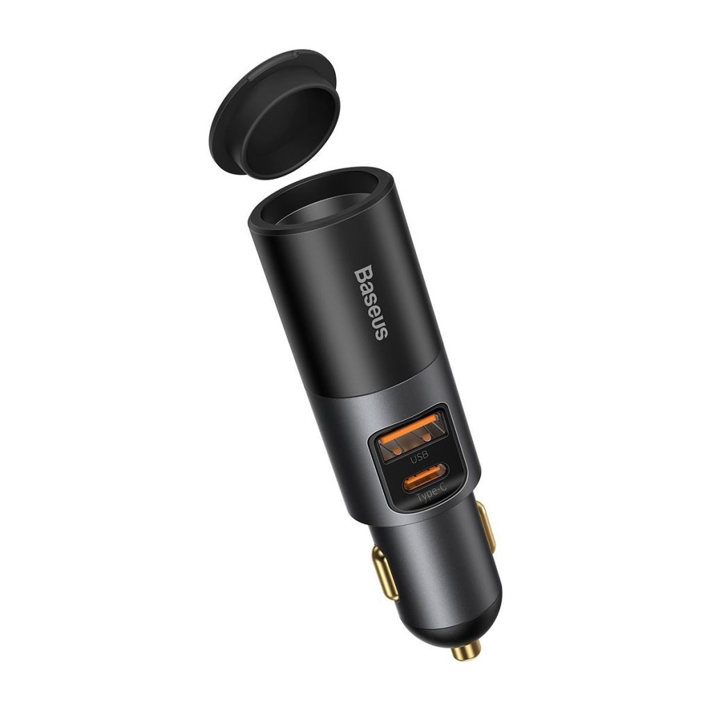 Baseus Share Together Gyors autós töltő szivargyújtó aljzattal, USB + USB-C, 120 W, szürke (CCBT-C0G) Baseus Share Together Gyors autós töltő szivargyújtó aljzattal, USB + USB-C, 120 W, szürke (CCBT-C0G)