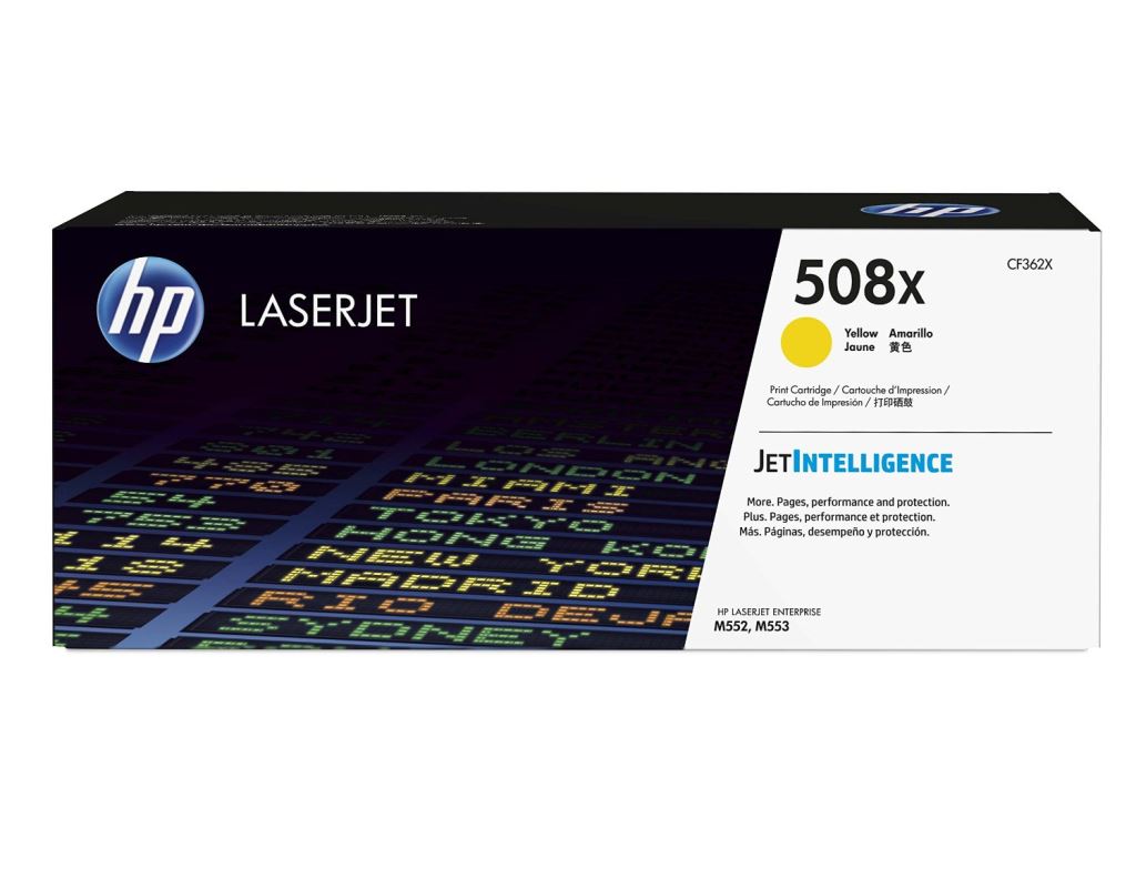 HP 508X nagy kapacitású sárga toner (CF362X) HP 508X nagy kapacitású sárga toner (CF362X)