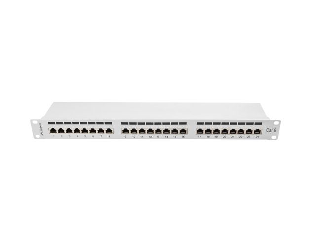 Lanberg Patch panel CAT6 UTP 24 PORT 1U 19" árnyékolt szürke (PPS6-1024-S) Lanberg Patch panel CAT6 UTP 24 PORT 1U 19" árnyékolt szürke (PPS6-1024-S)