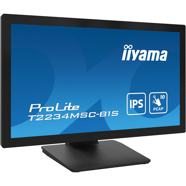 iiyama 21,5" ProLite T2234MSC-IPS Monitor - Full HD, Érintőképernyős, Fekete
