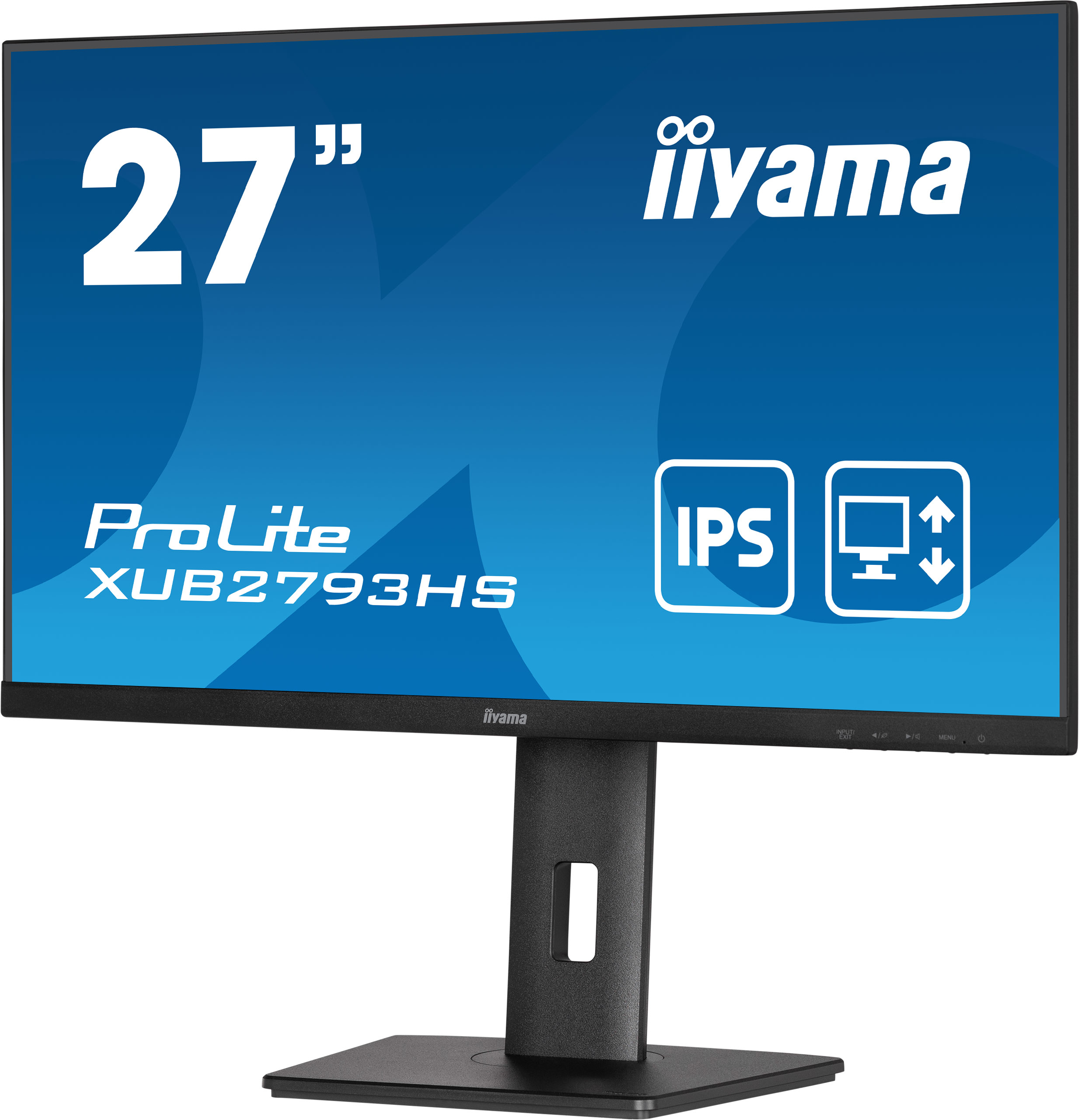 iiyama 27" ProLite XUB2793HS-B7 IPS LED Monitor - 1920x1080, Full HD, LED, IPS, 100Hz, 1ms,  Hangszóró, Fekete