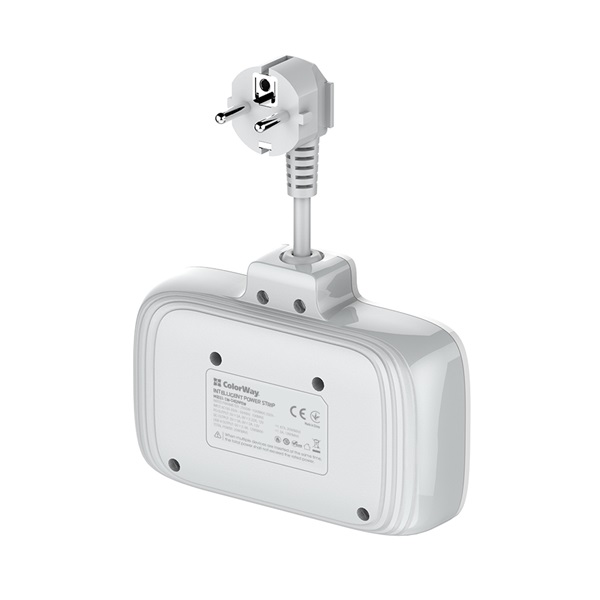 COLORWAY CW-CHE24PDW 2 dugalj 3xUSB-A 1xUSB-C 2m Hálózati elosztó Fekete