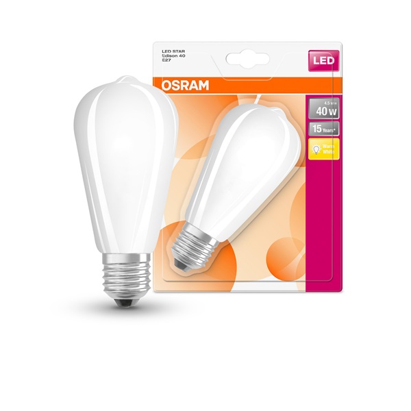 Osram STAR Edison LED fényforrás E27 4.5W meleg fehér matt (4058075269781) Osram STAR Edison LED fényforrás E27 4.5W meleg fehér matt (4058075269781)