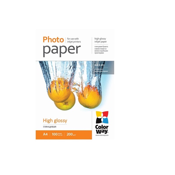 COLORWAY PG230100A4 magasfényű (high glossy) 230 g/m2 A4 100 lap Fotópapír COLORWAY PG230100A4 magasfényű (high glossy) 230 g/m2 A4 100 lap Fotópapír