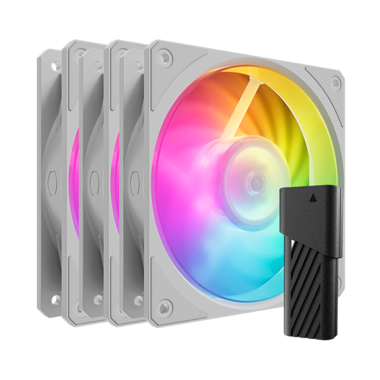 Cooler Master MFZ-M2DW-243P2-R1 12cm Mobius 120P ARGB White 3-Pack Fan Kit Cooler Master MFZ-M2DW-243P2-R1 12cm Mobius 120P ARGB White 3-Pack Fan Kit