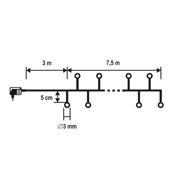 Somogyi LC 768/WW LED-es cluster fényfüzér 7.5m meleg fehér Somogyi LC 768/WW LED-es cluster fényfüzér 7.5m meleg fehér