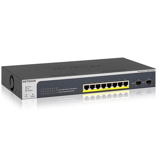 Netgear ProSafe GS510TPP 8 Portos Manageable Layer 3 Switch Netgear ProSafe GS510TPP 8 Portos Manageable Layer 3 Switch