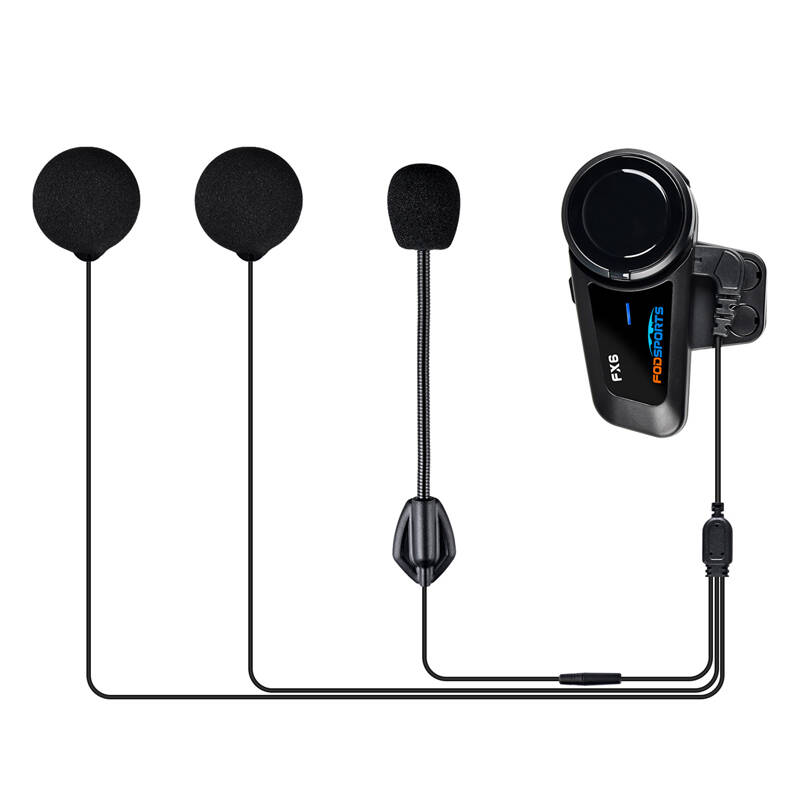 Fodsports FX6 motorkerékpár intercom Fekete 
