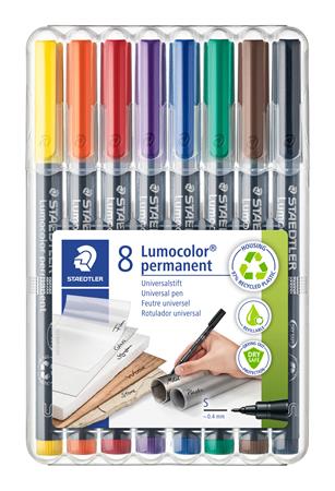 STAEDTLER Alkoholos marker készlet, OHP, 0,4 mm,  "Lumocolor 313 S", 8 különböző szín (TS313WP8)