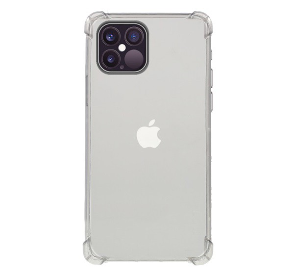 Szilikon telefonvédő (közepesen ütésálló, légpárnás sarok) ÁTLÁTSZÓ [Apple iPhone 12 Pro]