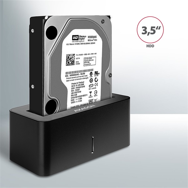 Axagon ADSA-SN 2.5"-3.5" külső dokkoló fekete
