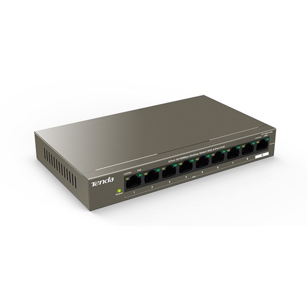 Tenda 10/100Mbps 9 portos PoE switch  (TEF1109P-8-63W)