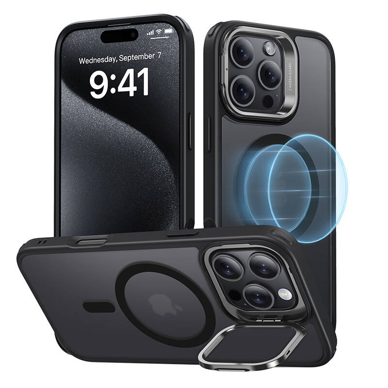 Hibrid tok (HaloLock) ESR állvánnyal iPhone 16 Pro Max készülékhez (fekete)