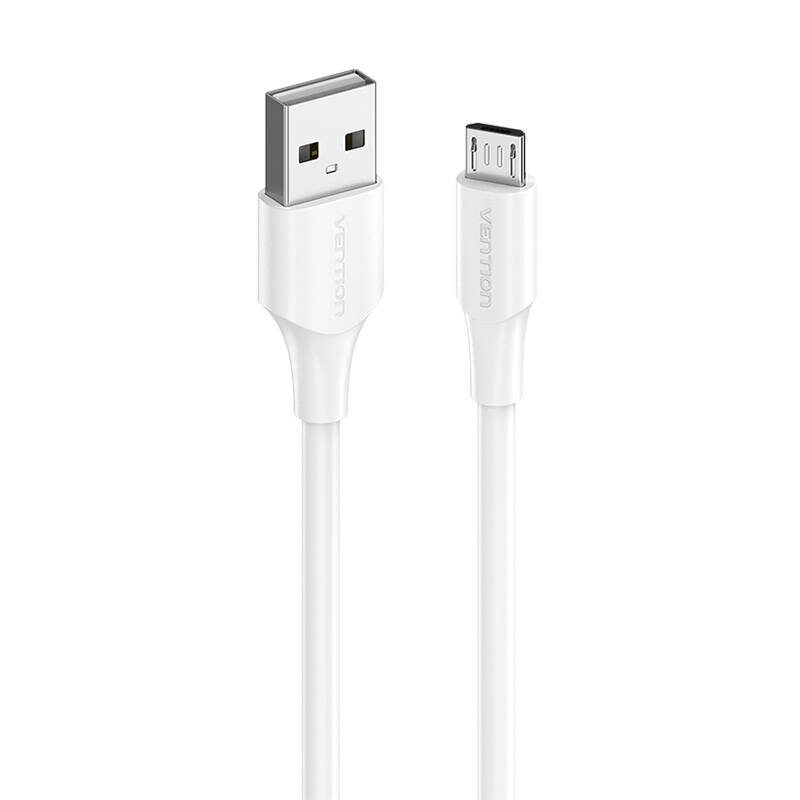 USB 2.0 Male to Micro-B Male 2A 3m Vention CTIWI (white)