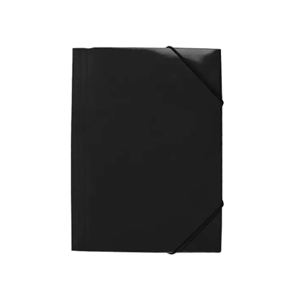 Evo Gumis mappa A4, 400g. karton ffice fekete (EV5G21NE)