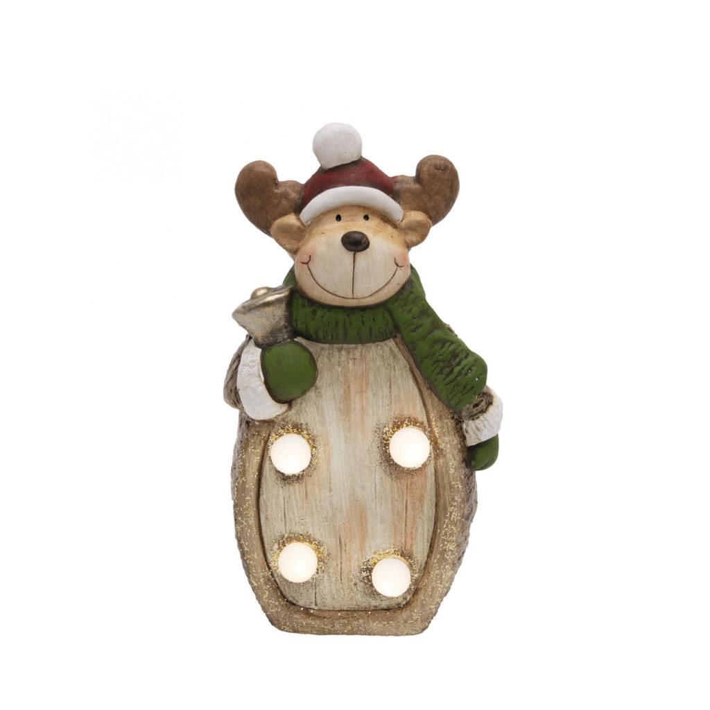 Somogyi LED-es Kerámia Asztali dísz rénszarvas forma melegfehér (KDC 17) Somogyi LED-es Kerámia Asztali dísz rénszarvas forma melegfehér (KDC 17)