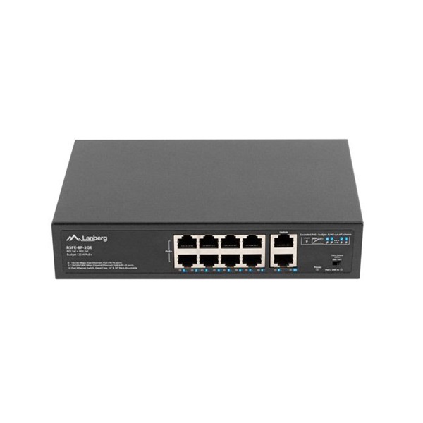 Lanberg RSFE-8P-2GE-120 8 portos PoE Switch