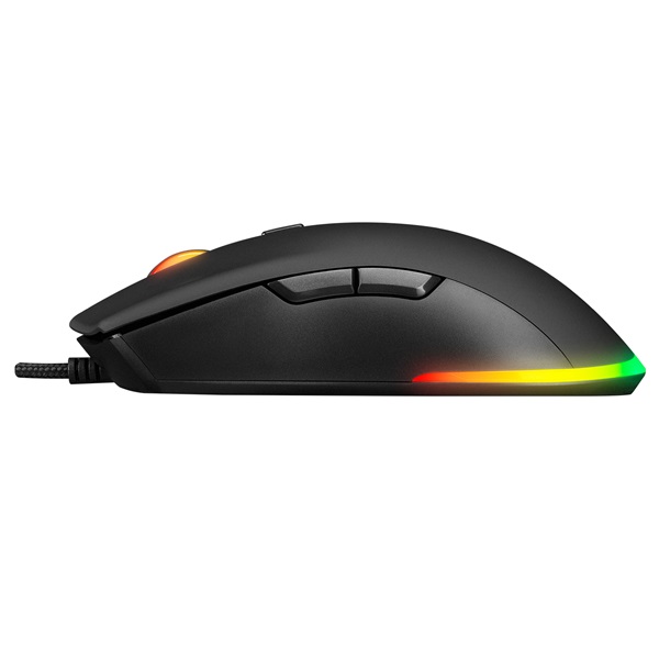 Everest   SGM-L1 LUMOS Black  optikai RGB LED Gamer Egér Fekete